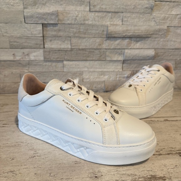 Kurt Geiger London Womens 40.5 Kensington Leather/Suede Platform Cupsole Sneaker - Picture 13 of 13